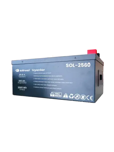 SOLINVED 25.6V 100Ah LiFePO4 Akü