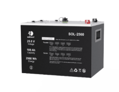 SOLINVED 25.6V 100Ah LiFePO4 Akü