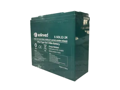 SOLİNVED 12V 24AH VRLA TİP BİSİKLET AKÜSÜ